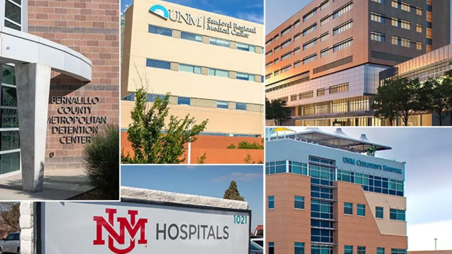 A photo of UNM Hospital