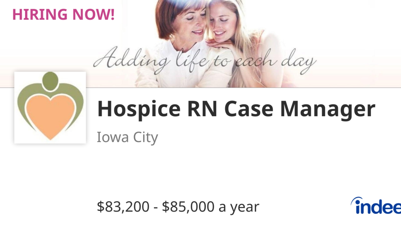 Iowa Care Community Inc, Iowa City Hospice, Visiting Nurse Association workplace