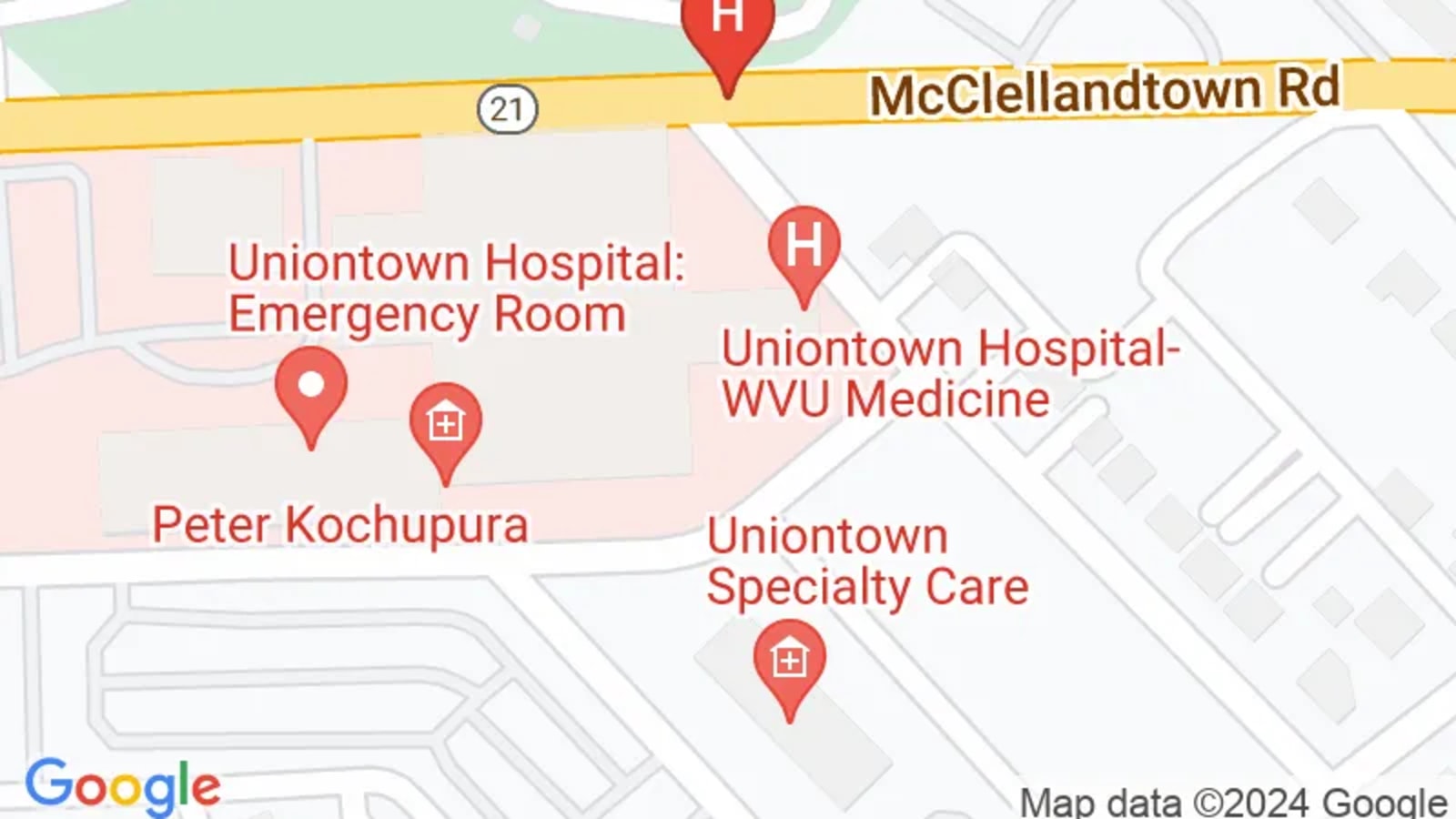 WVU Medicine Uniontown Hospital workplace