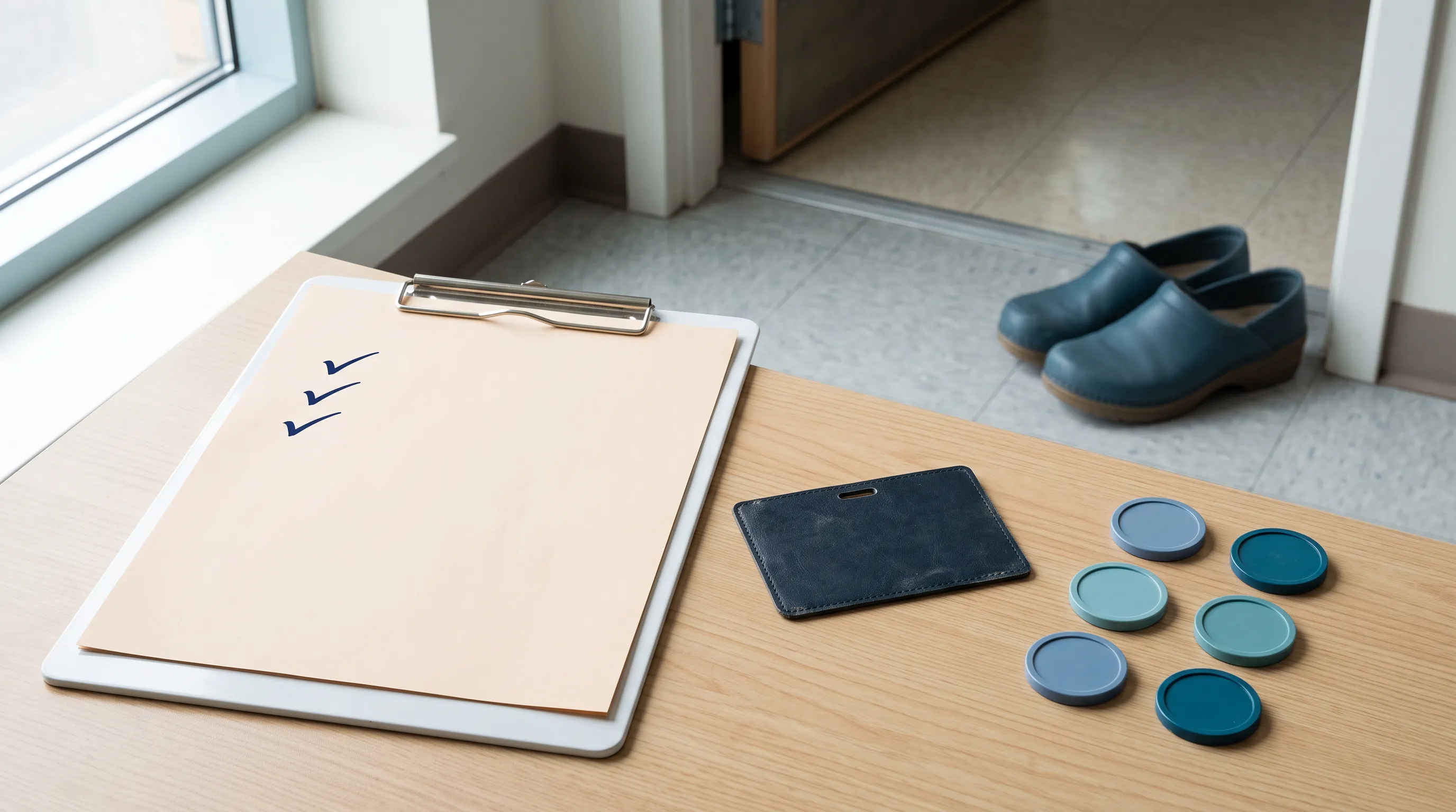 Editorial still life for preparing staffing questions before an interview