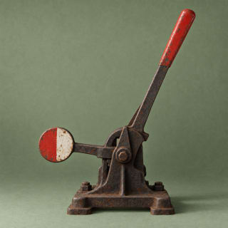 A railway switch lever.