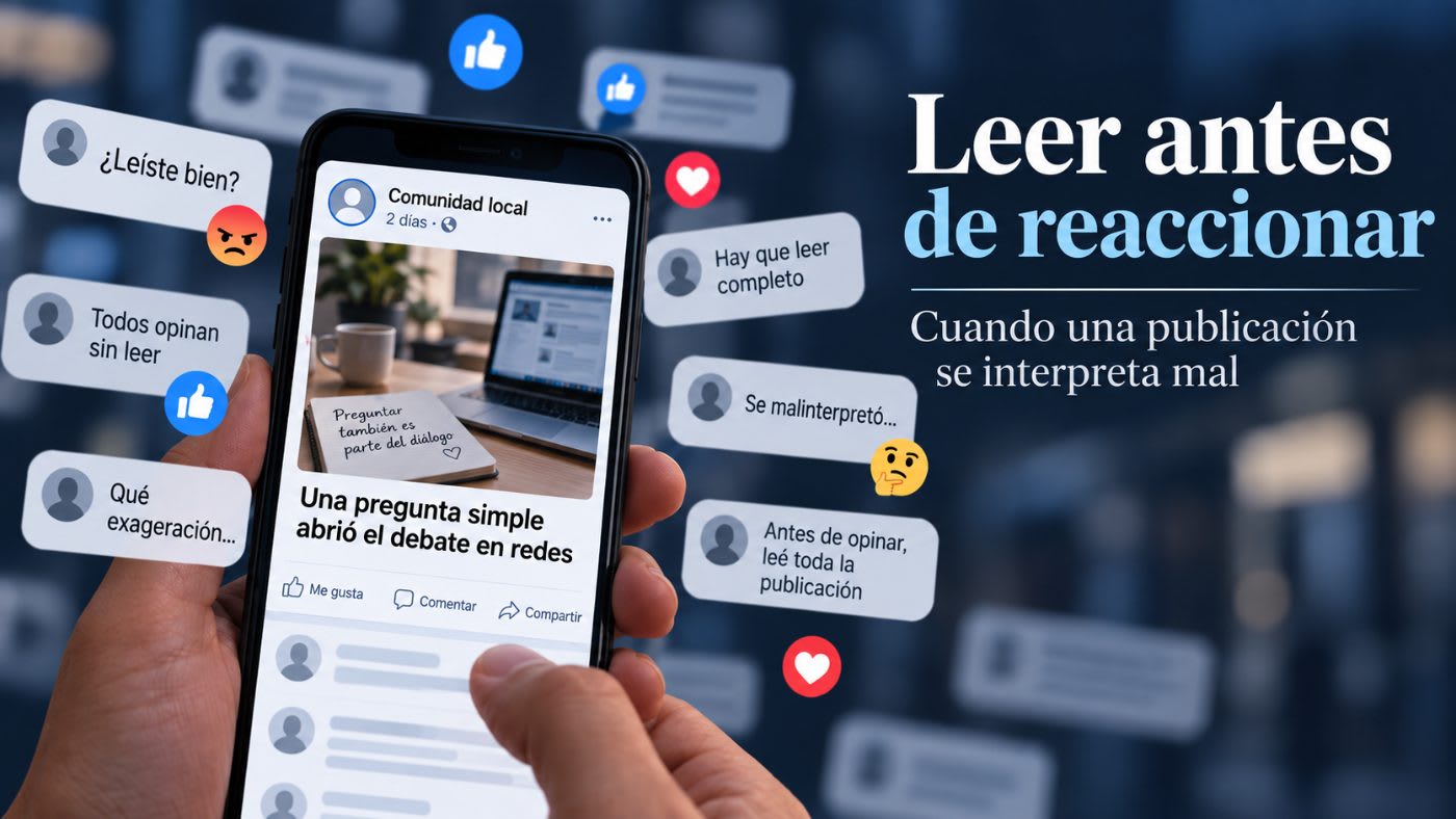 Leer antes de reaccionar: cuando una pregunta termina convertida en acusación
