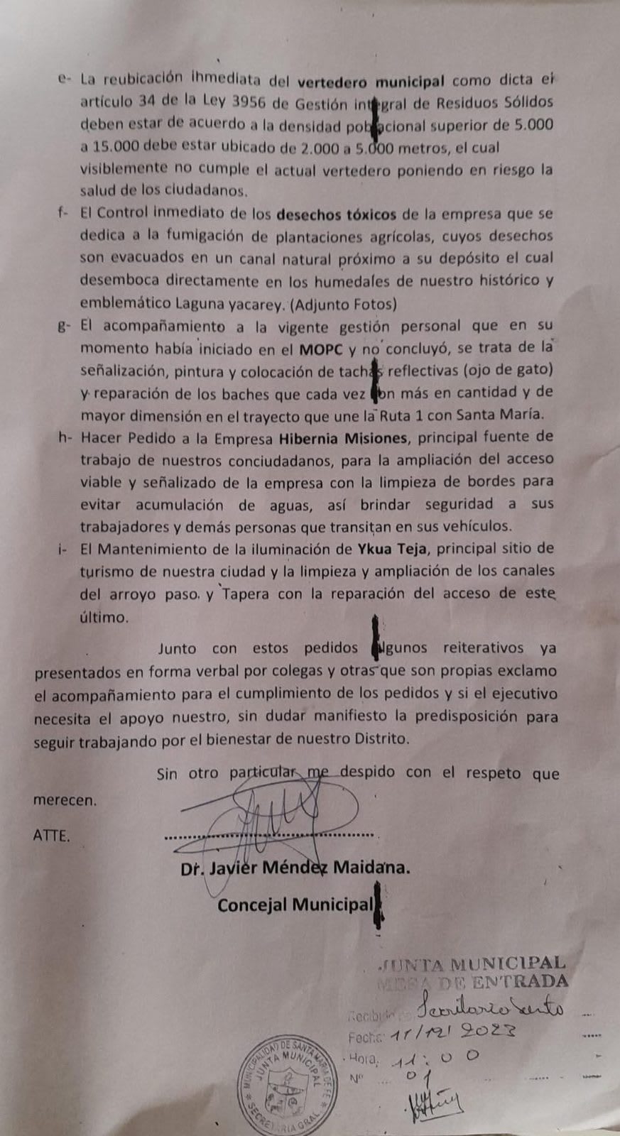 El Dr. Javier Méndez presentó sus propuestas para Santa María de Fe en Radio Nuevo Amanecer. Imagen 3