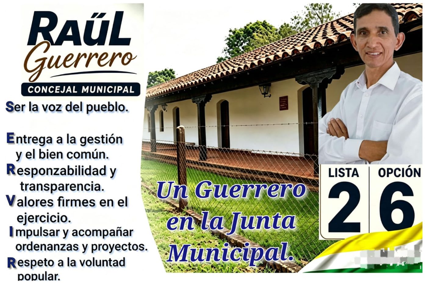 Profesor Raúl Guerrero presenta sus pilares y experiencia como candidato a concejal de Santa María de Fe