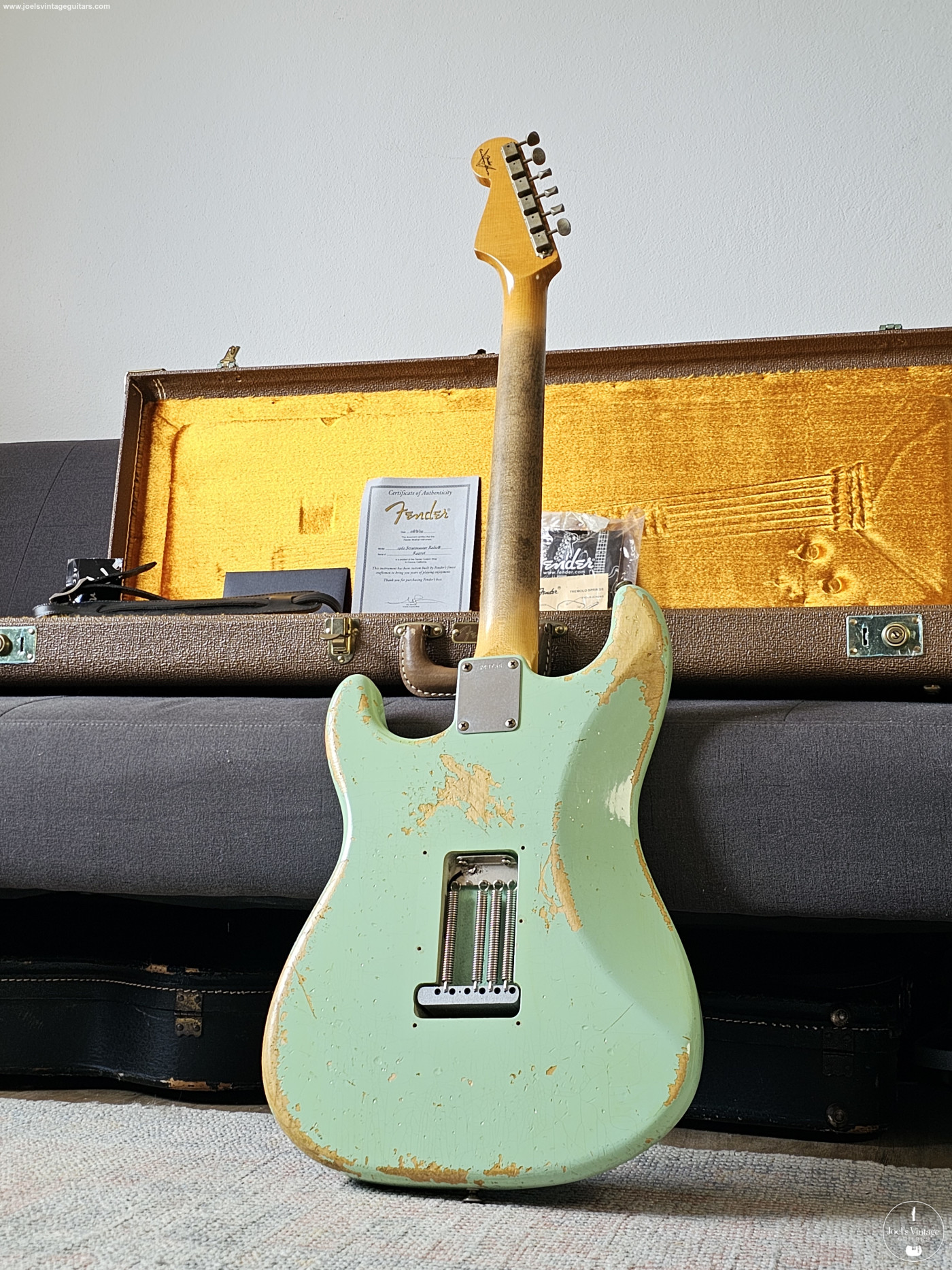 ★SurfGreen Relic Multilayer Stratocaster Fender Custom Shop 1963 Stratocaster Electric Guitar - Surf Green