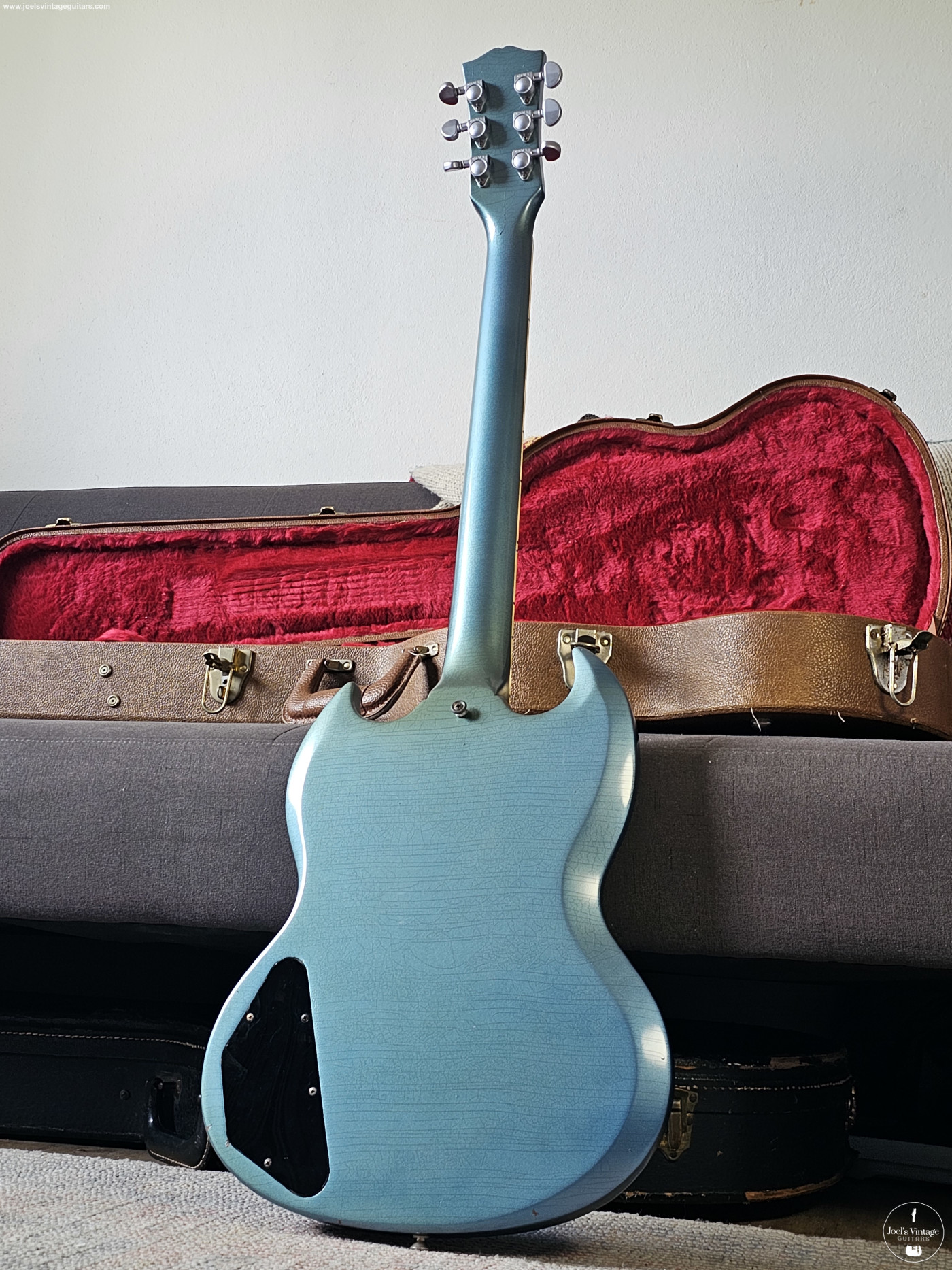ギター Gibson SG '61 pelham blue relic Gibson SG Standard '61 Electric Guitar - Pelham Blue