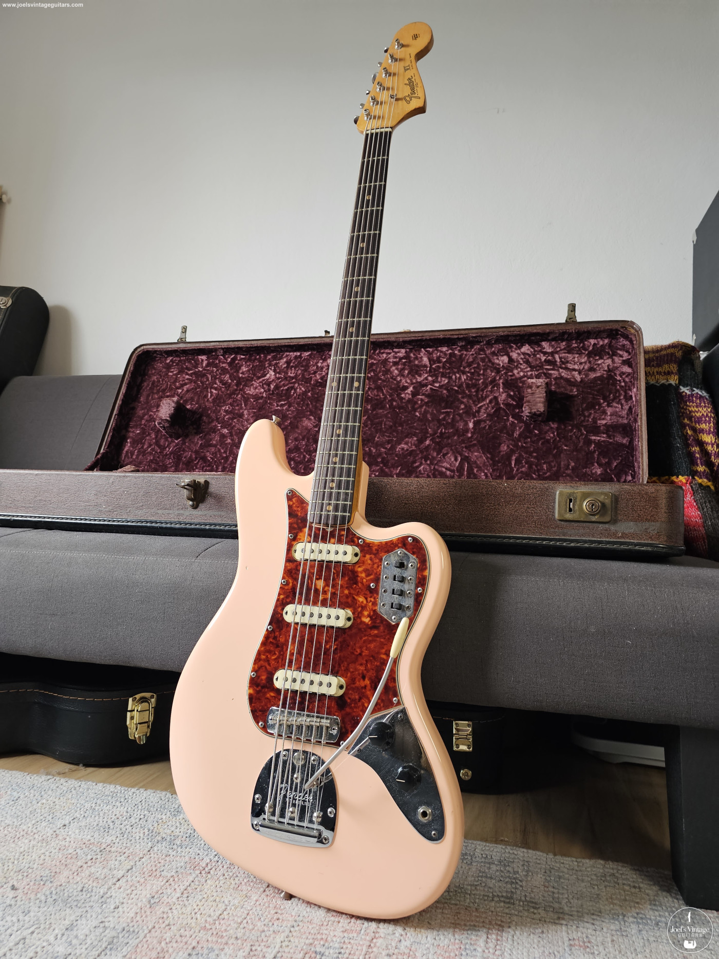 Joel's Vintage Guitars | Fender Electric Bass VI 1964 Shell Pink