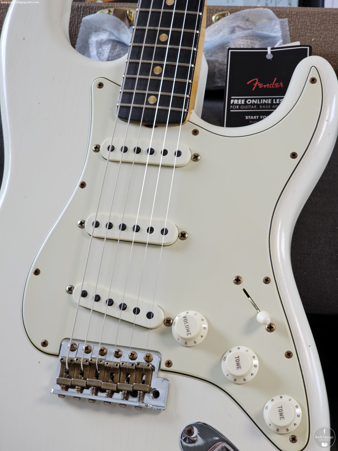 ◆ CustomElectr Relic OlympicWhiteStrato◆ Fender Custom Shop '61 Stratocaster Relic Electric Guitar