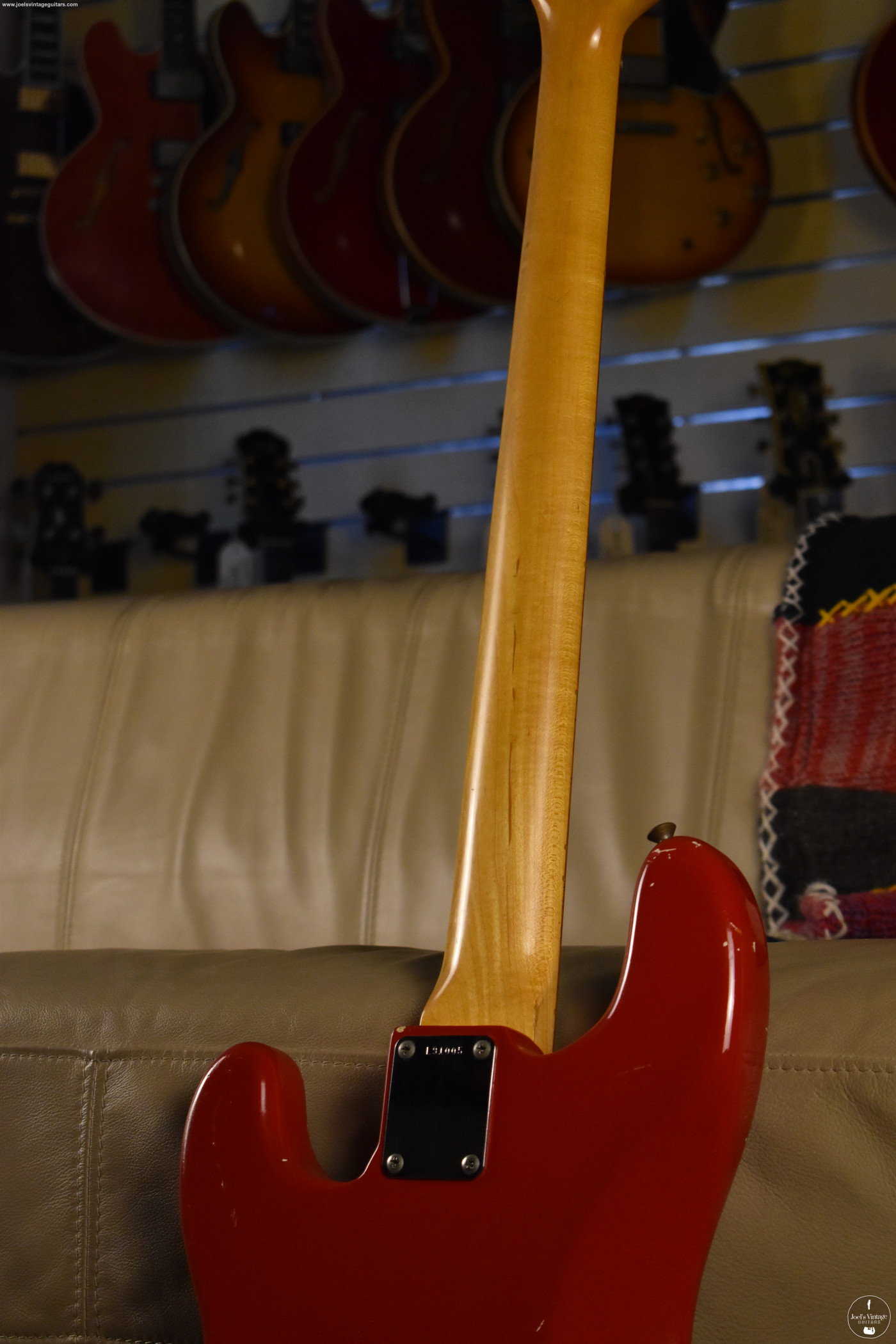 Joel's Vintage Guitars | Fender Precision Bass 1965 Dakota Red L Plate