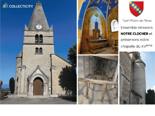 Rénovation du clocher de l'église de Saint-Hilaire