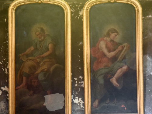 Restauration des quatre tableaux des évangélistes dans l'église Notre-Dame de Bourges