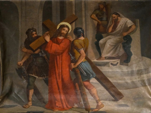 Restoration of the Stations of the Cross in the French Church of Saint-Jacques de Calès (Lot) !