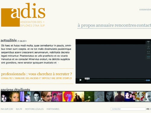 Création du site internet de l'ADIS