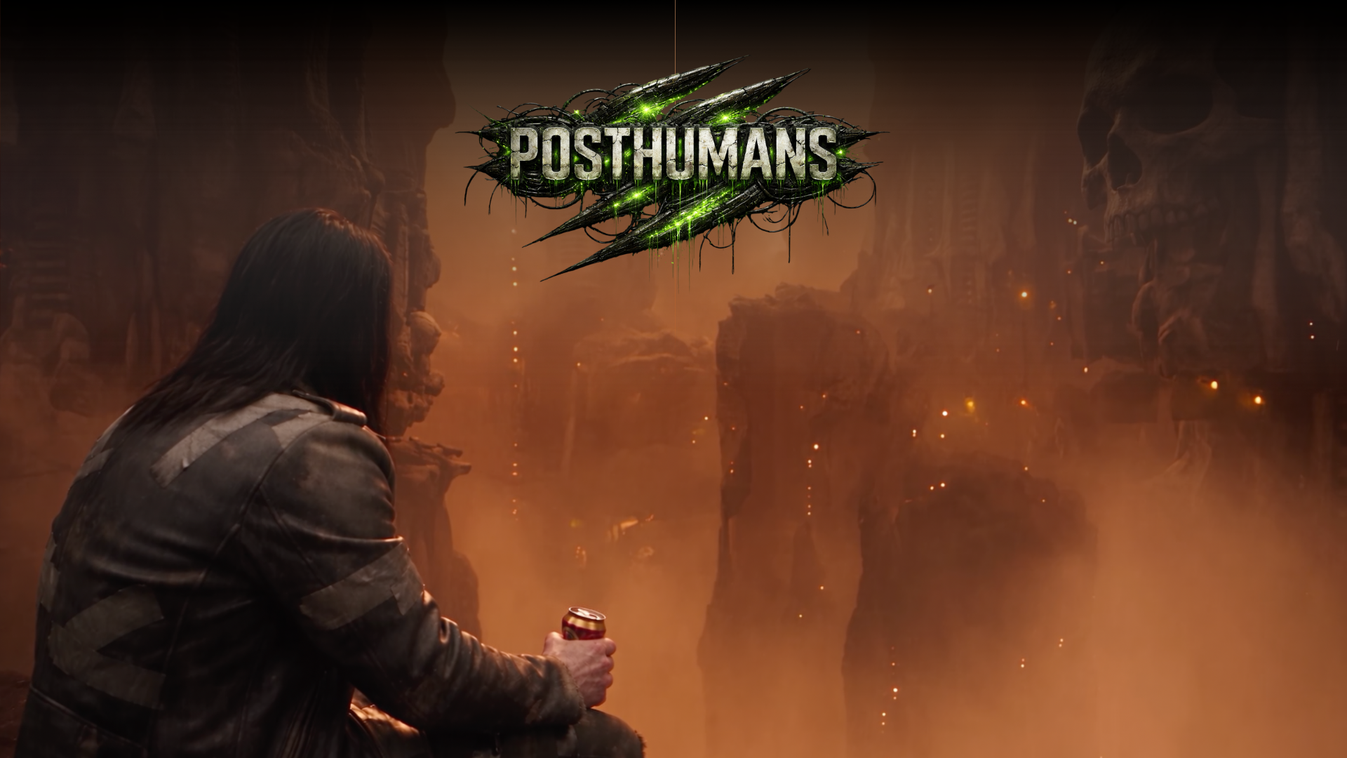 Posthumans, série de science-fiction dystopique: Jonas devant la ville basse sous un smog orange