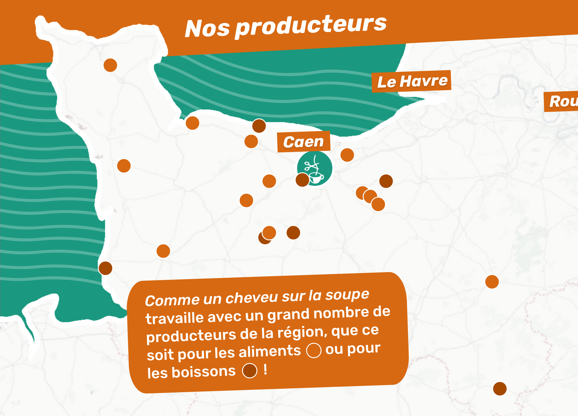 Carte de nos producteurs locaux