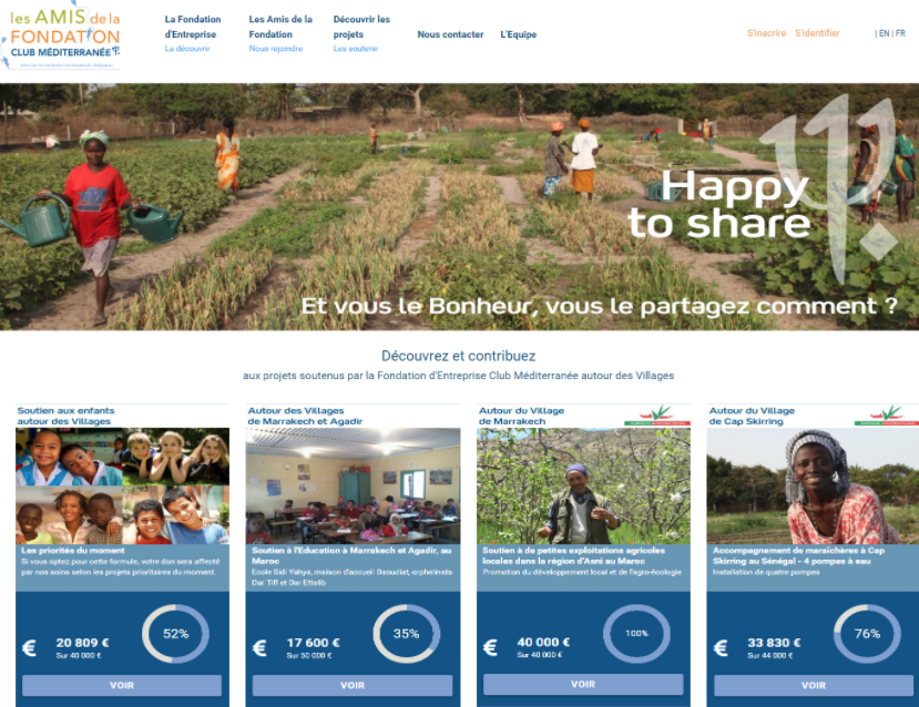 Créer une plateforme de crowdfunding pour valoriser l'engagement et la Responsabilité Sociale et Environnementale d'une entreprise au travers de sa fondation