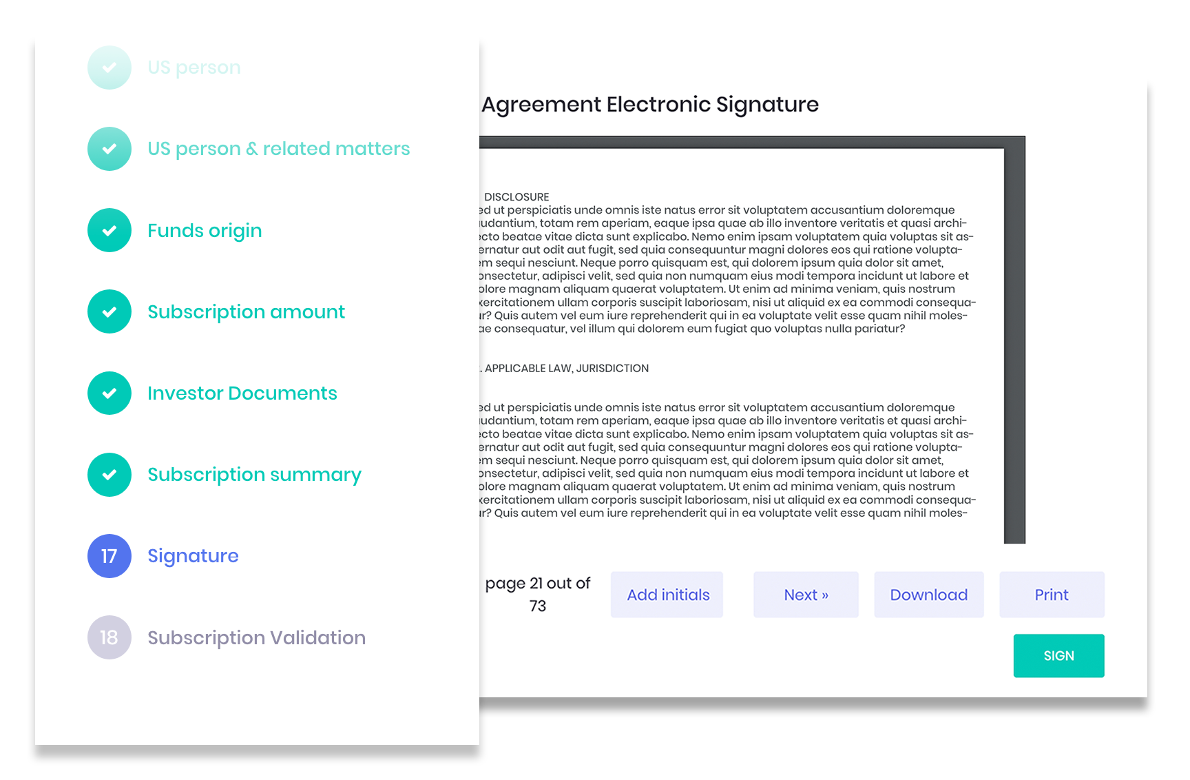 The dematerialization of the fund subscription process