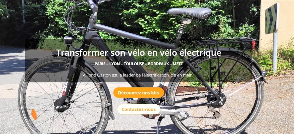 A Fond Gaston Conversion de velo en velo electrique