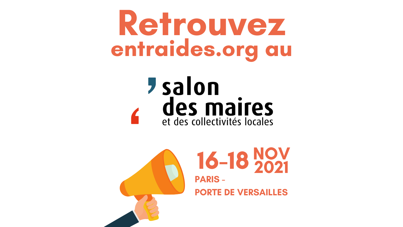 Nous serons présents au salon des Maires et des Collectivités Locales !