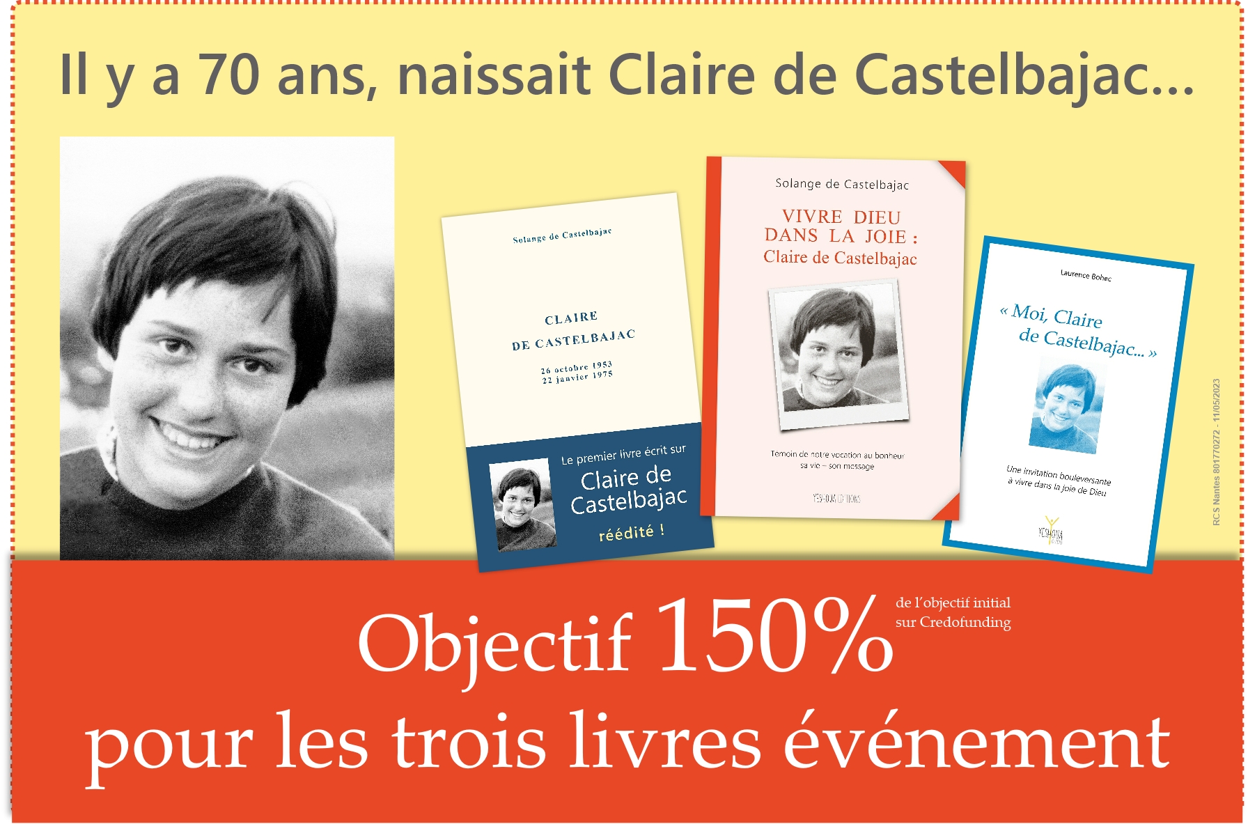 Objectif 150% : trois livres événement pour faire connaître Claire de Castelbajac 