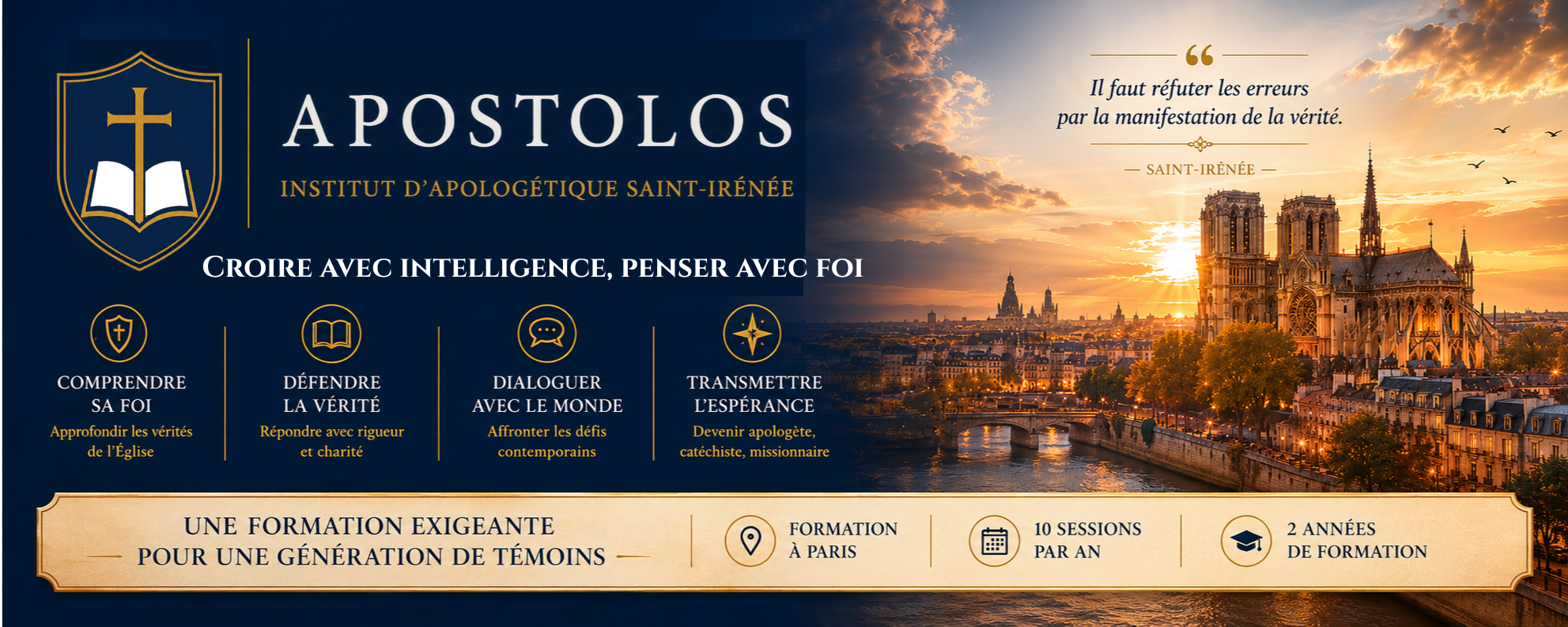 Apostolos - Institut d’Apologétique Saint-Irénée : Croire avec intelligence. Penser avec foi. 