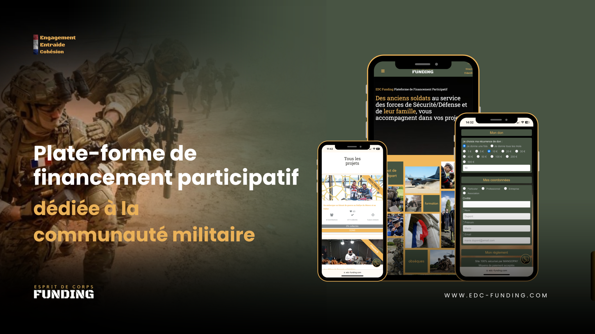 EDC Funding, plateforme de financement participatif dédiée aux militaires