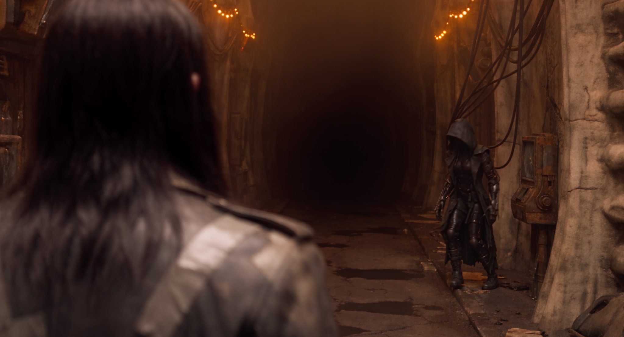 Ruelle de la ville basse dans Posthumans, série dystopique