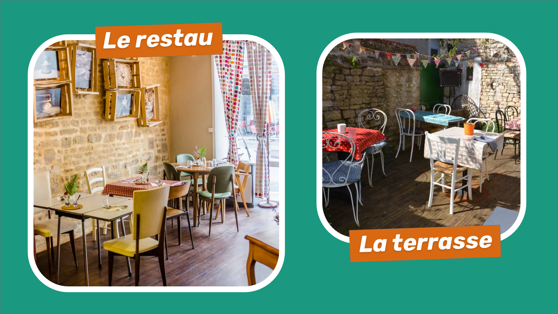 Photos du restaurant et de la terrasse