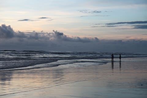 Dusk over the sea at Cox’s Bazar