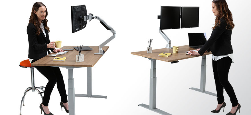 Sit at Desk and Stand at Desk