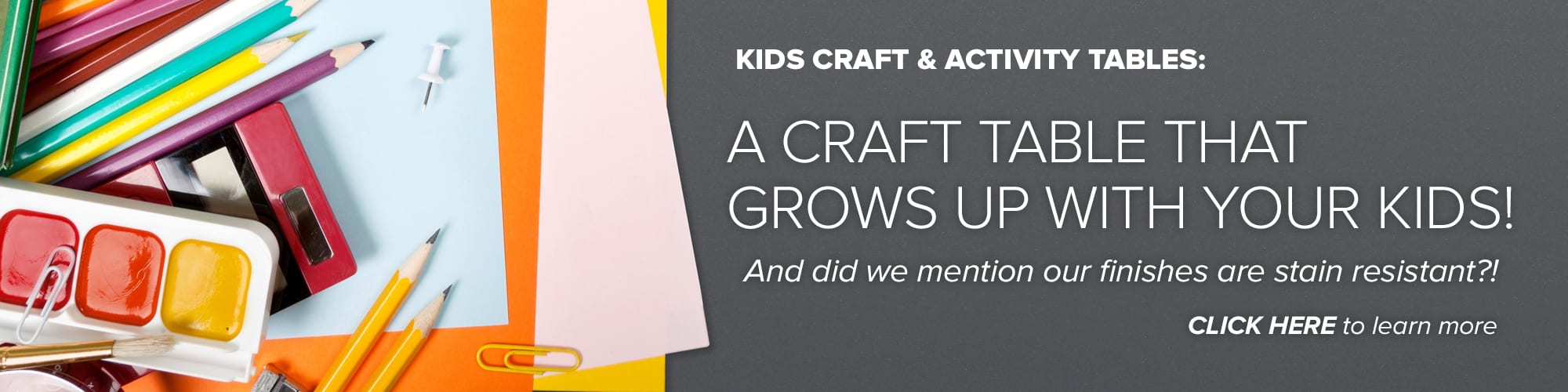 Kids Craft and Activity Table Banner
