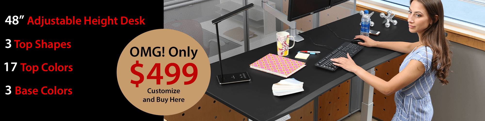 Custom Adjustable Desk Banner