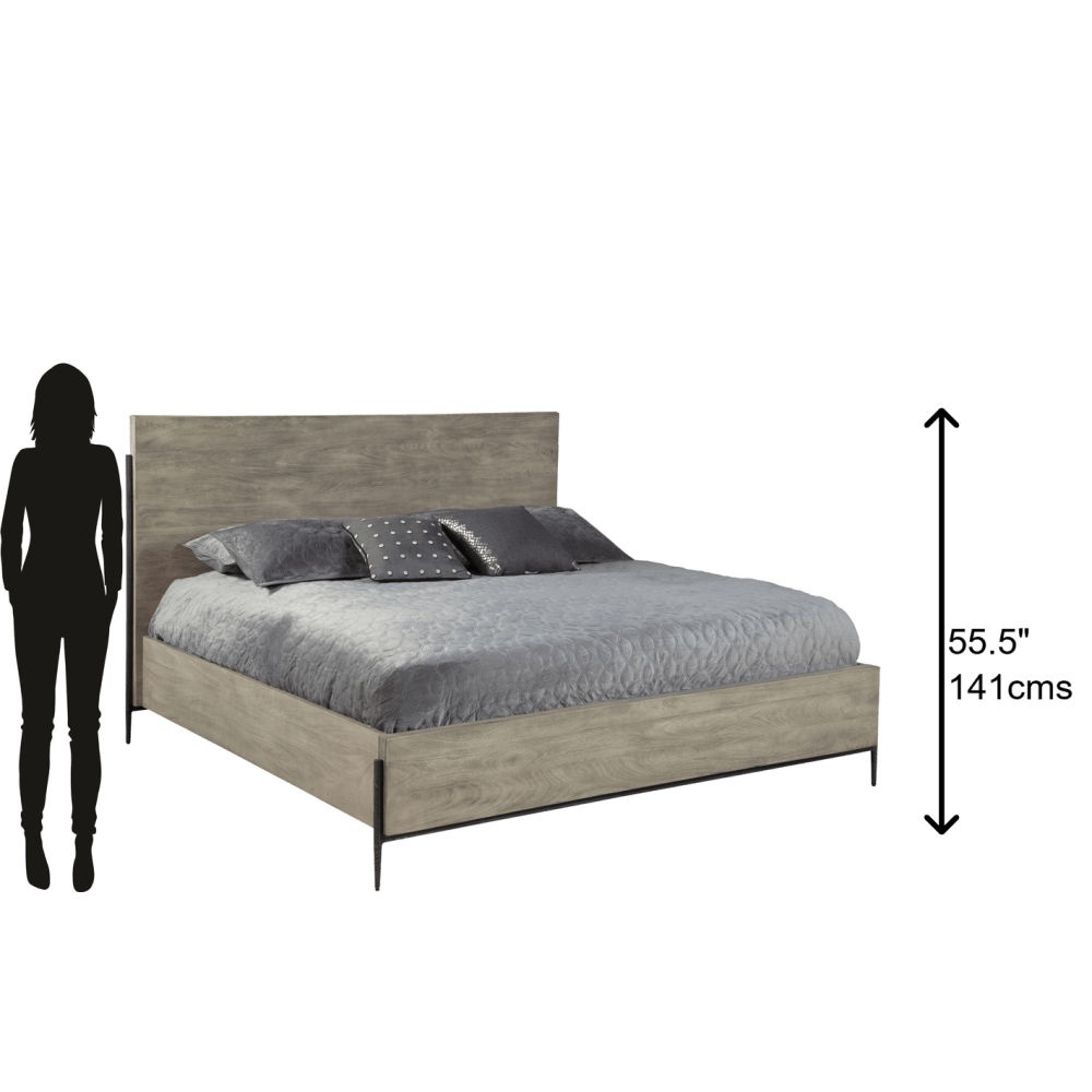 Bedford Park Gray King Panel Bed 24966 Hekman Furniture Bedford Park Gray King Panel Bed 24966, Bedford King Upholstered Platform Bed