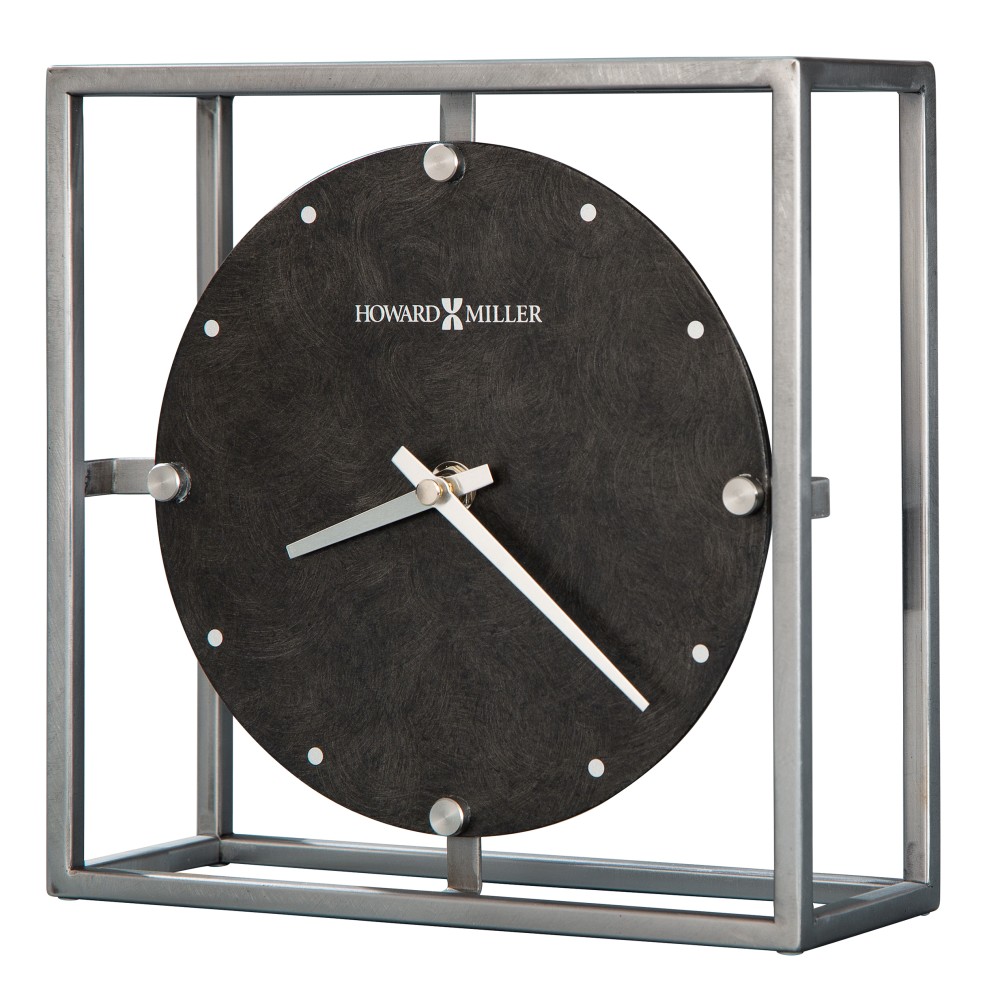 World Time with Quartz Movement Howard Miller Global Time Mantel Clock 635-212 Metal Nickel Case