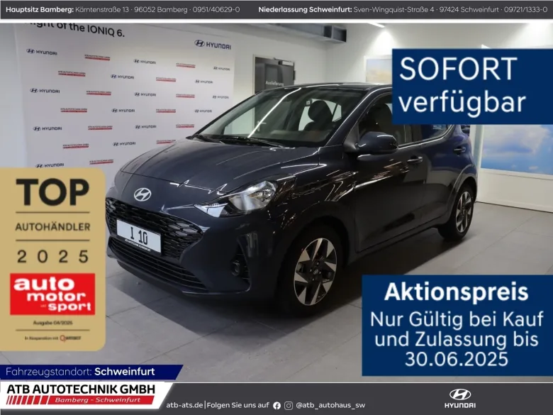 HYUNDAI i10  MY25 Trend 1.0 Benzin 63 PS 5-MT 2WD Navi Ap Vorschau Bild