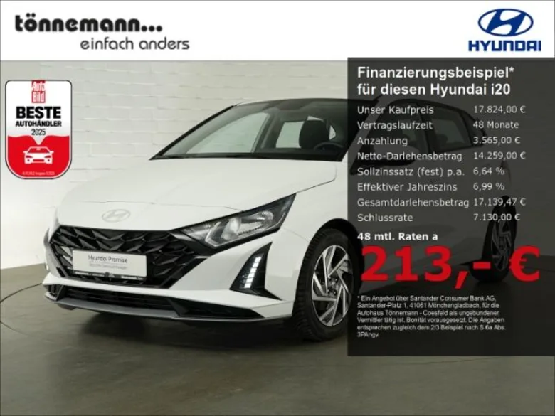 HYUNDAI i20 FACELIFT T-GDi TREND+NAVI+RÜCKFAHRKAMERA+FER Vorschau Bild