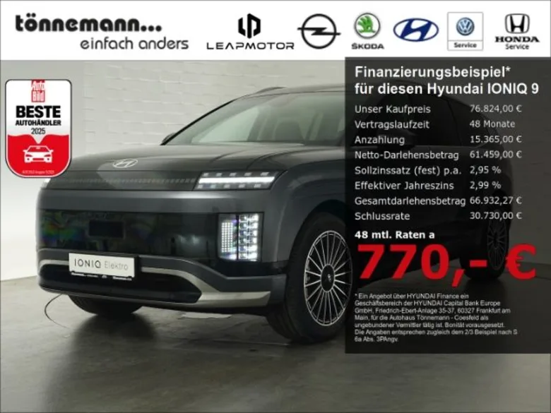 HYUNDAI IONIQ 9 UNIQ 110kWh 4WD 6-SITZER+NAVI+360 GRAD K Vorschau Bild