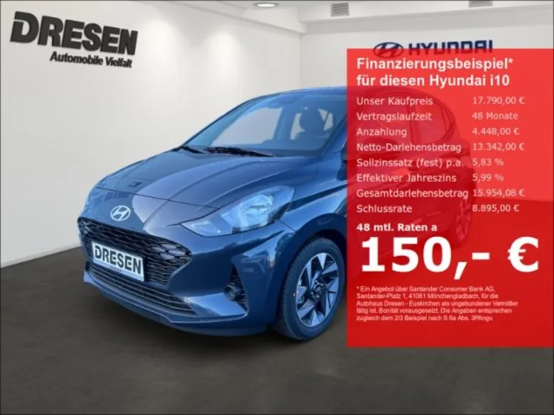 HYUNDAI i10  Trend FL (MY25) 1.0 Navi+Kamera+Telefon Vorschau Bild