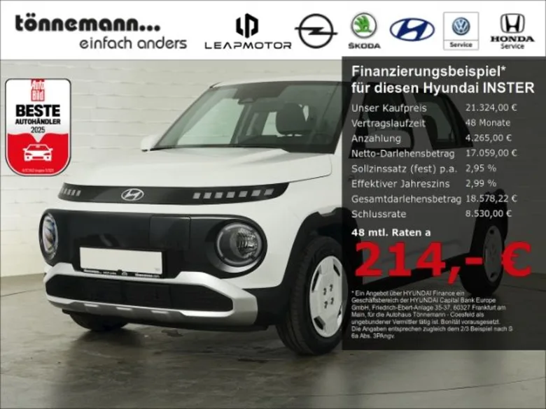 HYUNDAI INSTER  42kWh SELECT+NAVI+RÜCKFAHRKAMERA+ABSTANDS Vorschau Bild