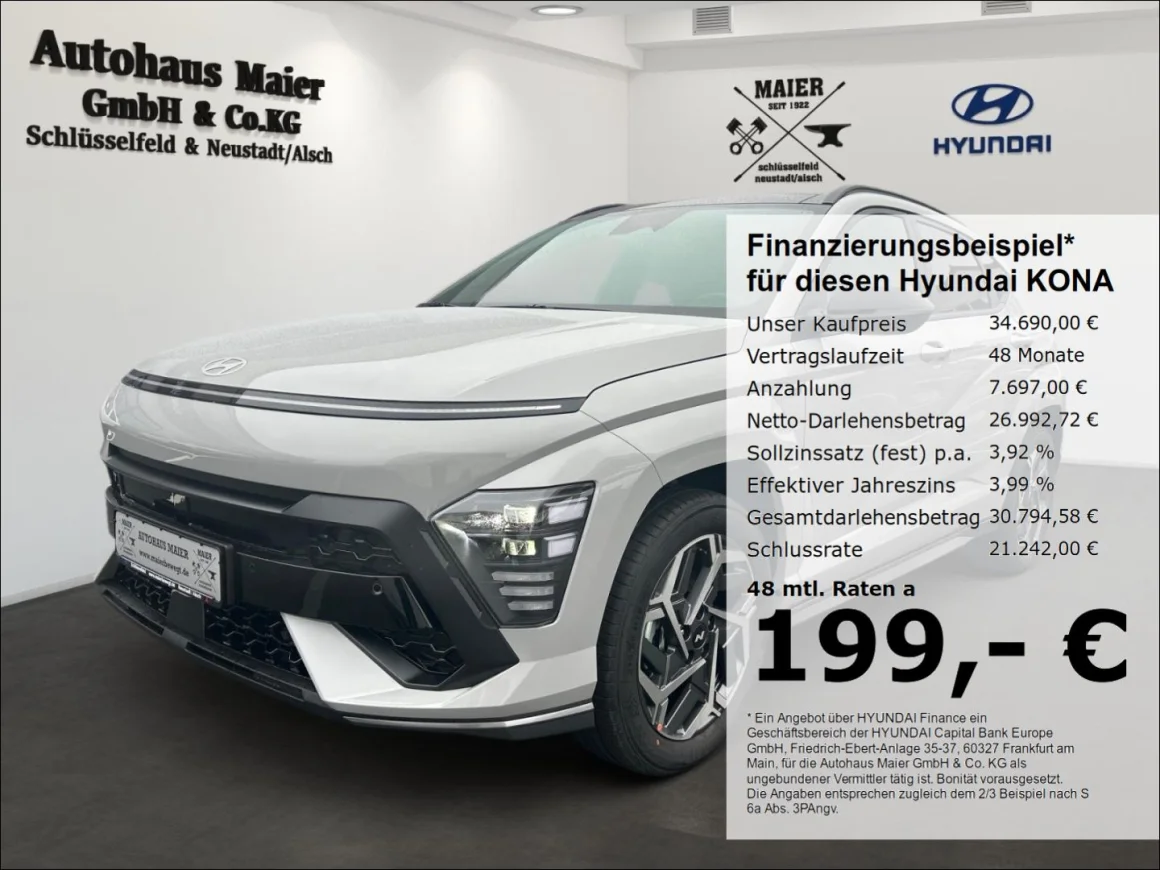 HYUNDAI Kona N-Line Hybrid 1.6 GDI +Panoramadach+Carplay Vorschau Bild
