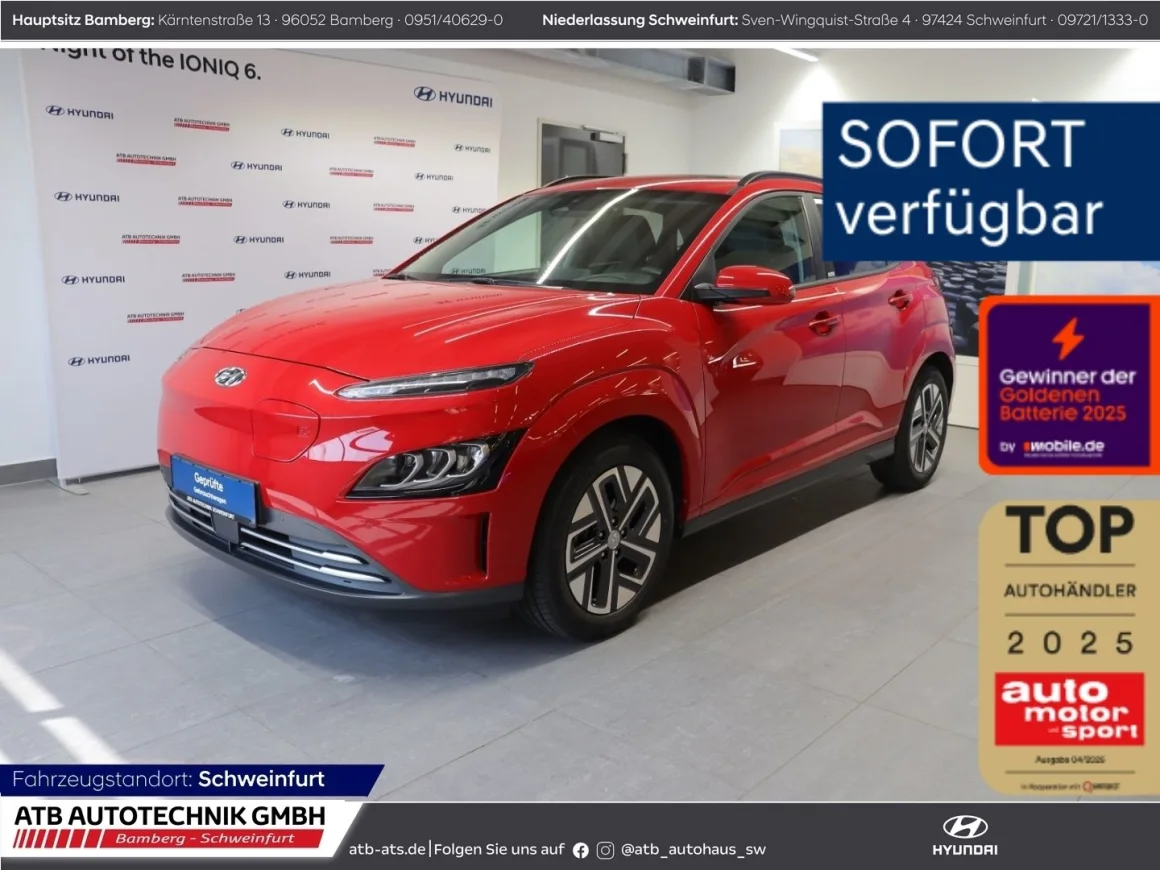 HYUNDAI KONA Elektro Prime 2WD 64kWh SOH 97,3 % HUD El. Vorschau Bild