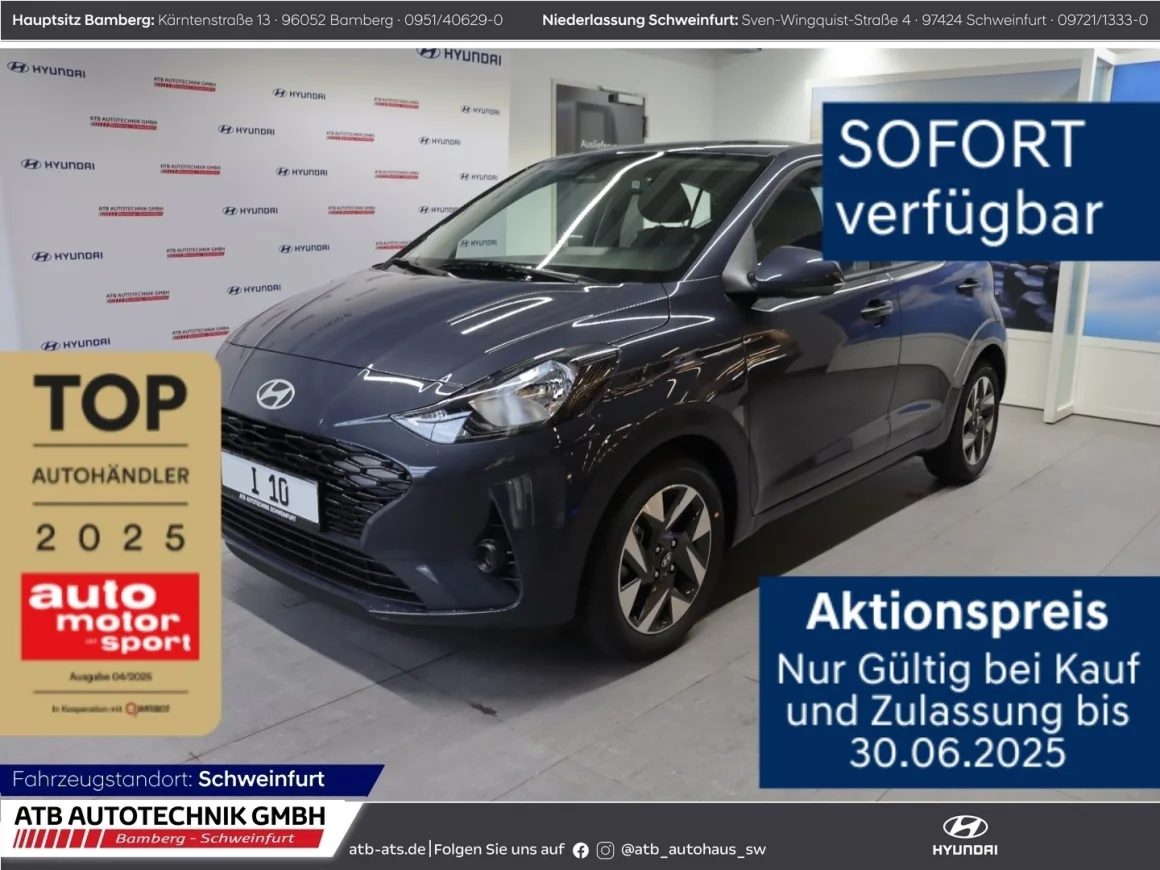 HYUNDAI i10  MY25 Trend 1.0 Benzin 63PS 5-MT 2WD Navi App Vorschau Bild