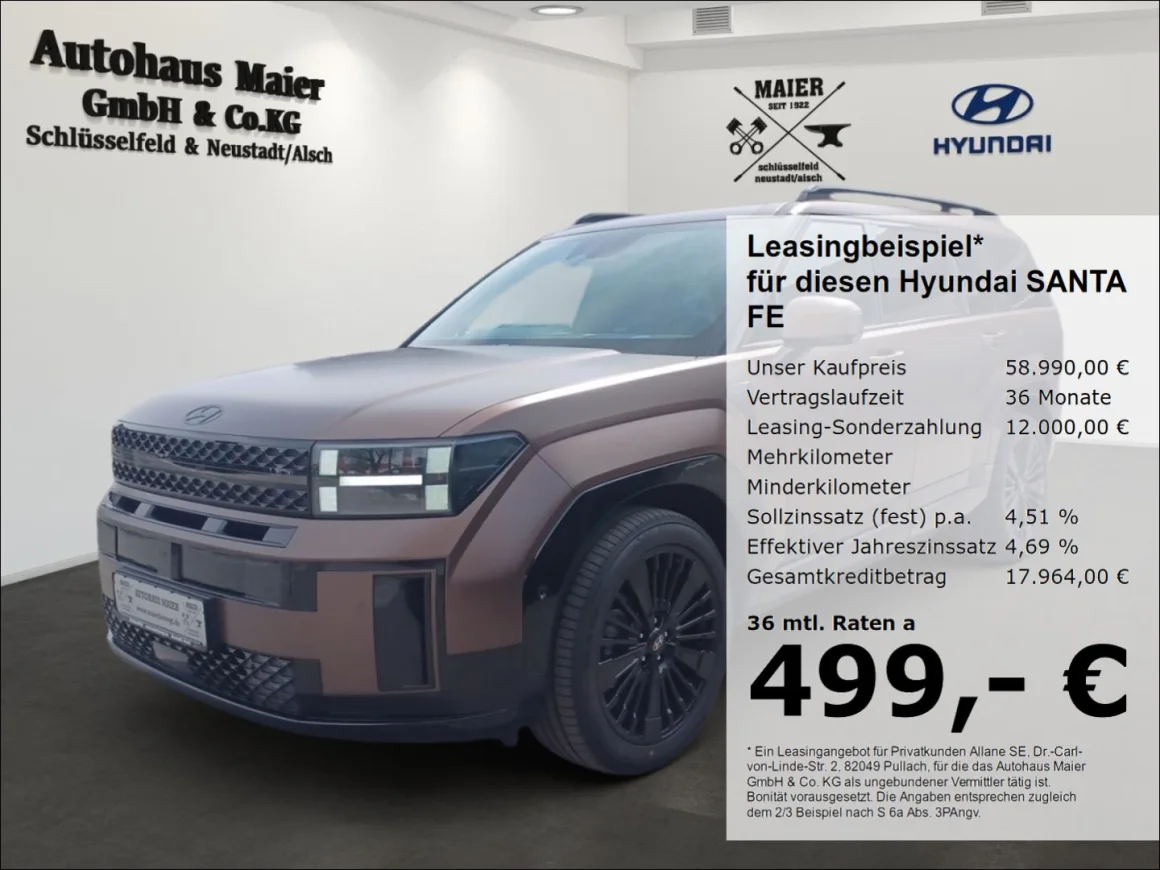 HYUNDAI Santa Fe  1.6 T-GDI PHEV 4WD Blackline (7- Sitzer Vorschau Bild
