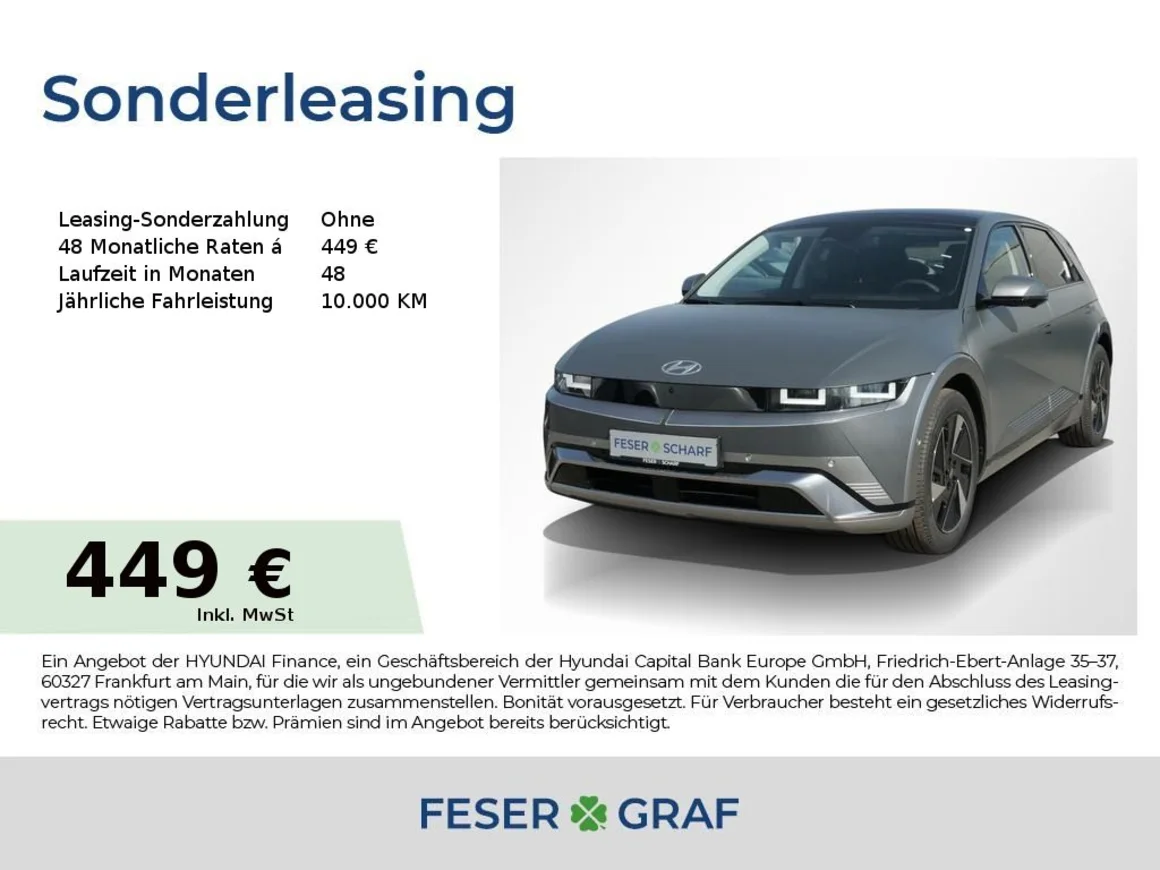 HYUNDAI IONIQ 5 UNIQ LEDER MATRIX HuD PANO NAVI KAMERA Vorschau Bild