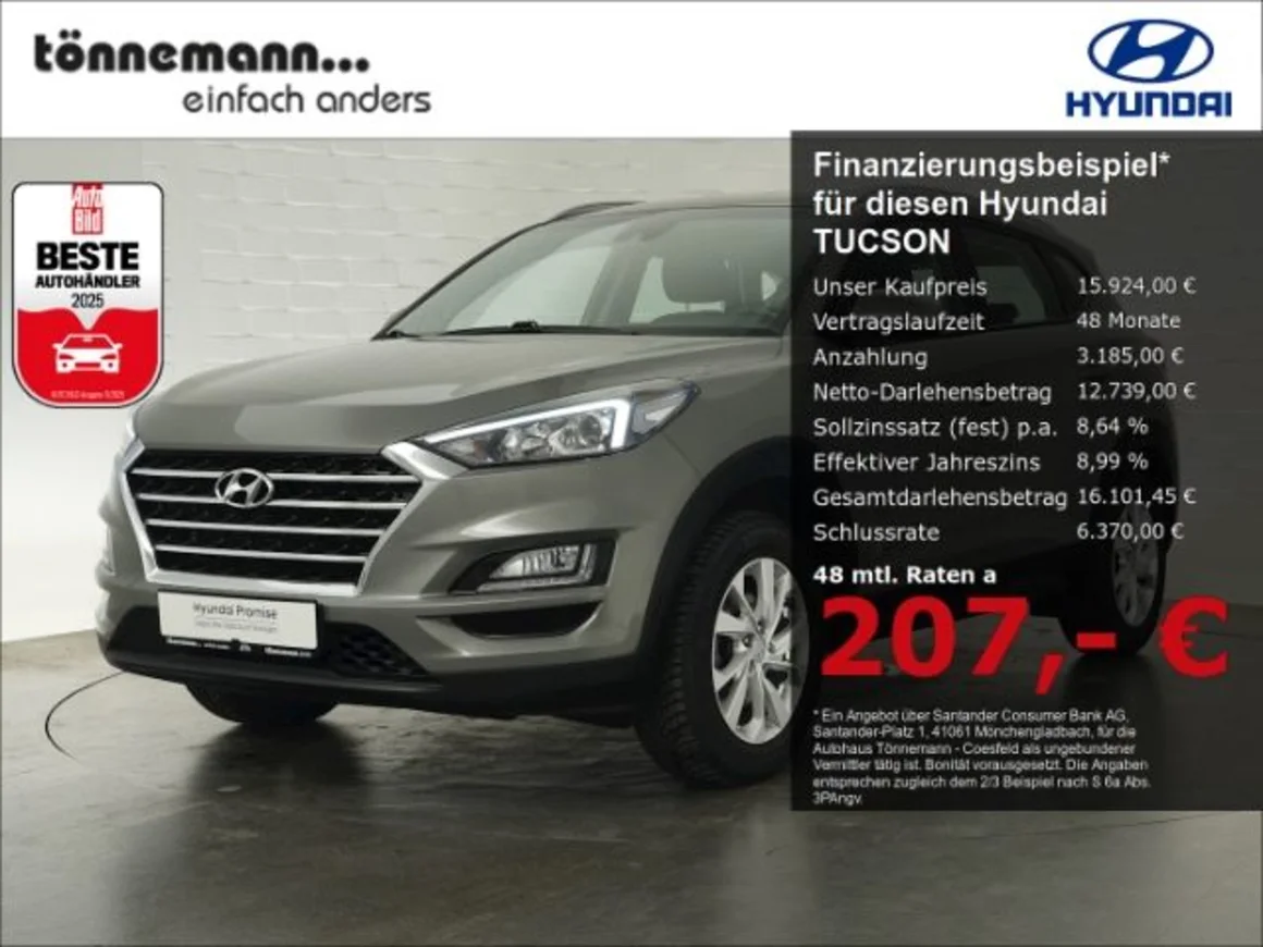 HYUNDAI Tucson 1.6 TREND+RÜCKFAHRKAMERA+PARKPILOT+SITZ- Vorschau Bild