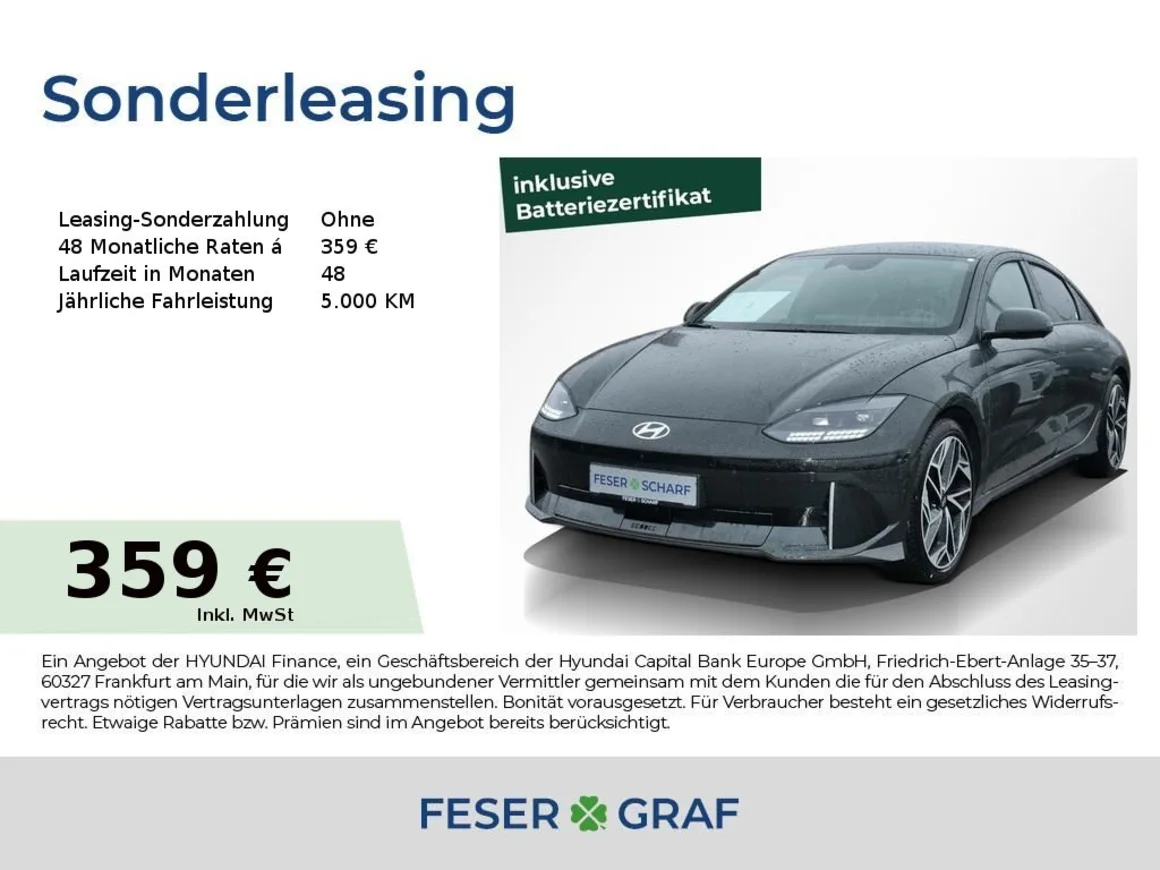 HYUNDAI IONIQ 6 UNIQ-PAKET LEDER NAVI KAMERA MATRIX 20" Vorschau Bild