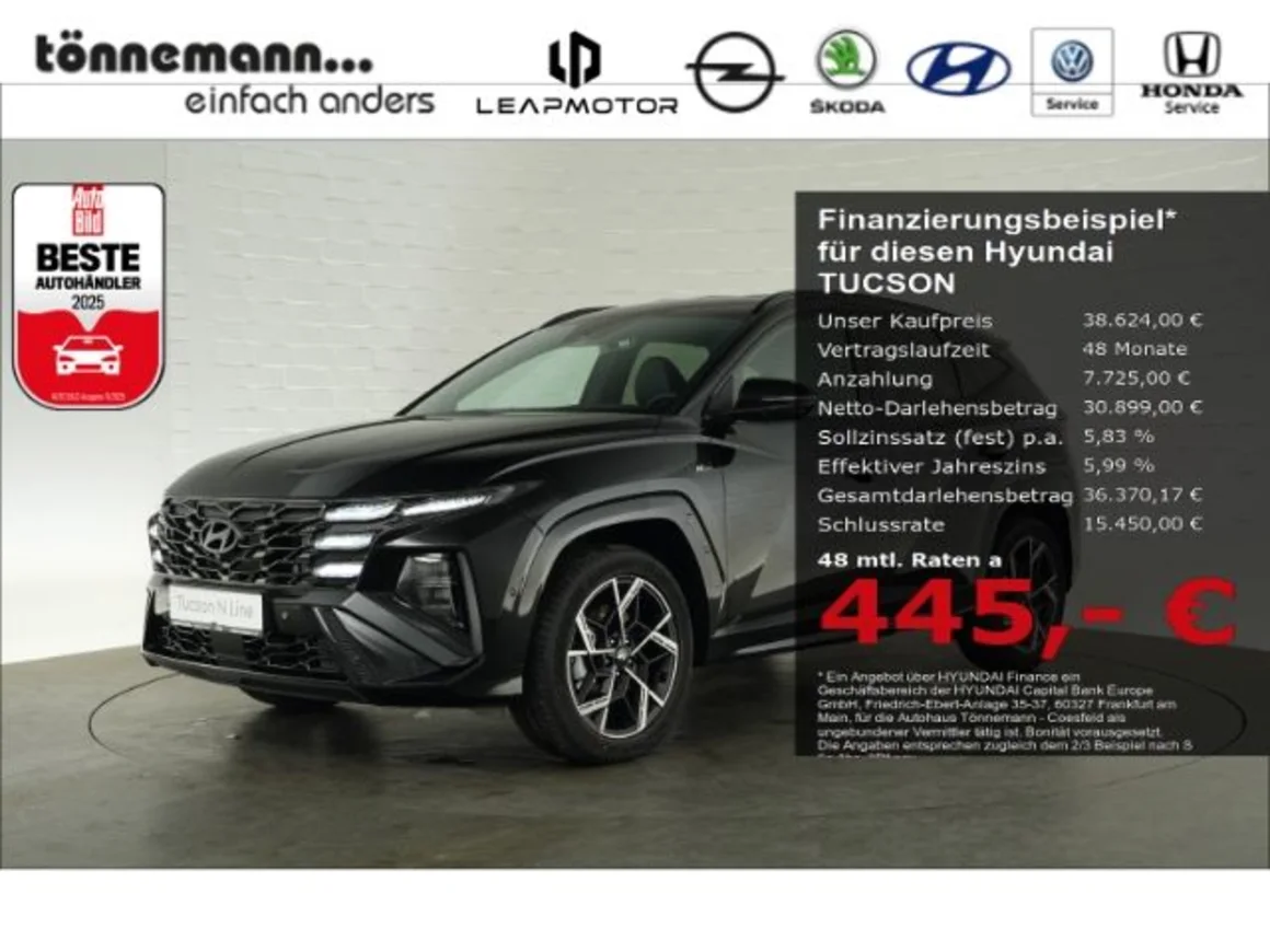 HYUNDAI Tucson FACELIFT T-GDI N-LINE 48V DCT+LED MATRIX+ Vorschau Bild