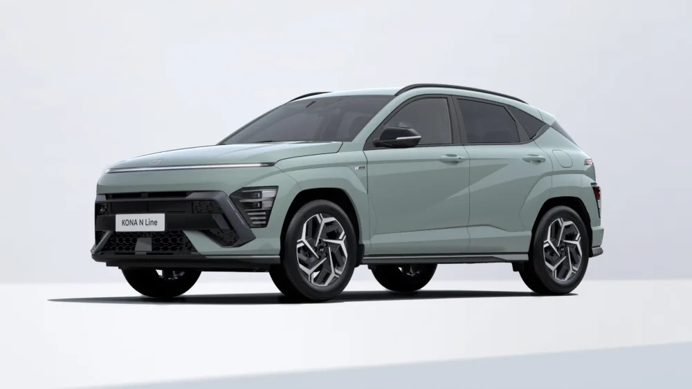 Hyundai KONA 1.6 T-GDI N Line 6-Gang-Schaltgetriebe 110 kW (150 PS), Mirage Green