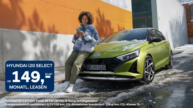 i20 Select - ab 149,- €¹ mtl. leasen