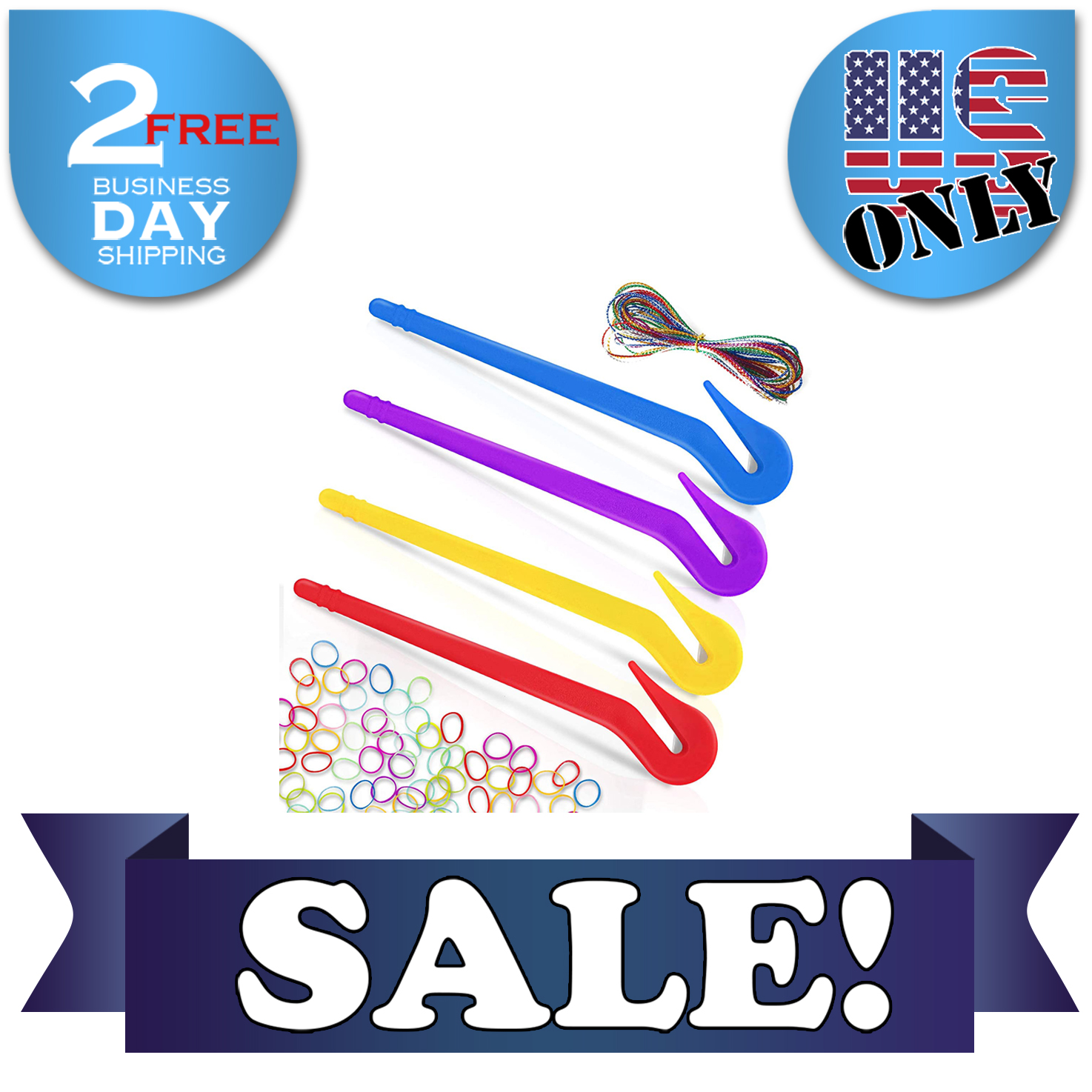 NEW Elastic Hair Bands Remover Cutter 4PCS Pony Pick Cutting Rubber